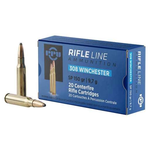 PPU Standard Rifle 308 Winchester 150gr SP Rifle Ammo Ammo - 20 Rounds 20 Rounds Ammo