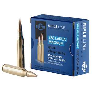 PPU Standard Rifle 338 Lapua Magnum 250gr HPBT Rifle Ammo - 10 Rounds PPU Standard Rifle 338 Lapua Magnum 250gr HPBT Rifle Ammo - 10 Rounds