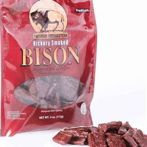 Premium Midwestern Bison Kippered Jerky Chips - 4oz