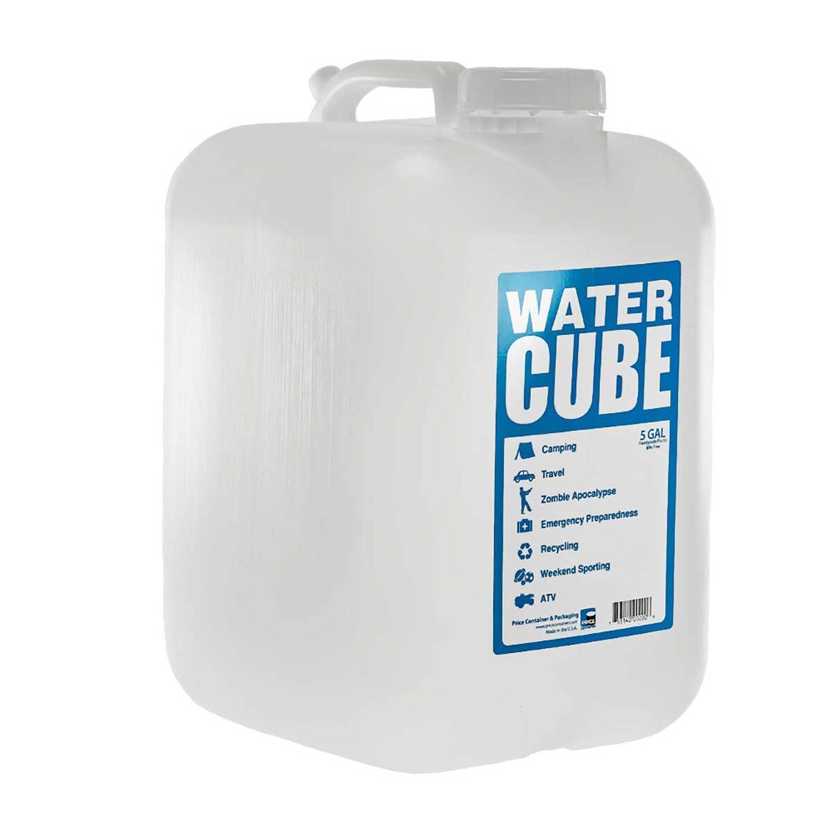 Price Container 5 Gallon Natural Water Cube Jug - Clear - Clear Price Container 5 Gallon Natural Water Cube Jug - Clear - Clear