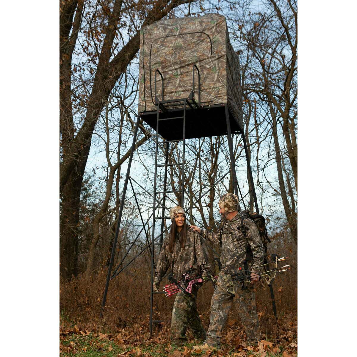 Primal Garrison DLX Quad Pod Treestand - Realtree Edge 12ft x 5ft x 5ft Primal Garrison DLX Quad Pod Treestand - Realtree Edge 12ft x 5ft x 5ft