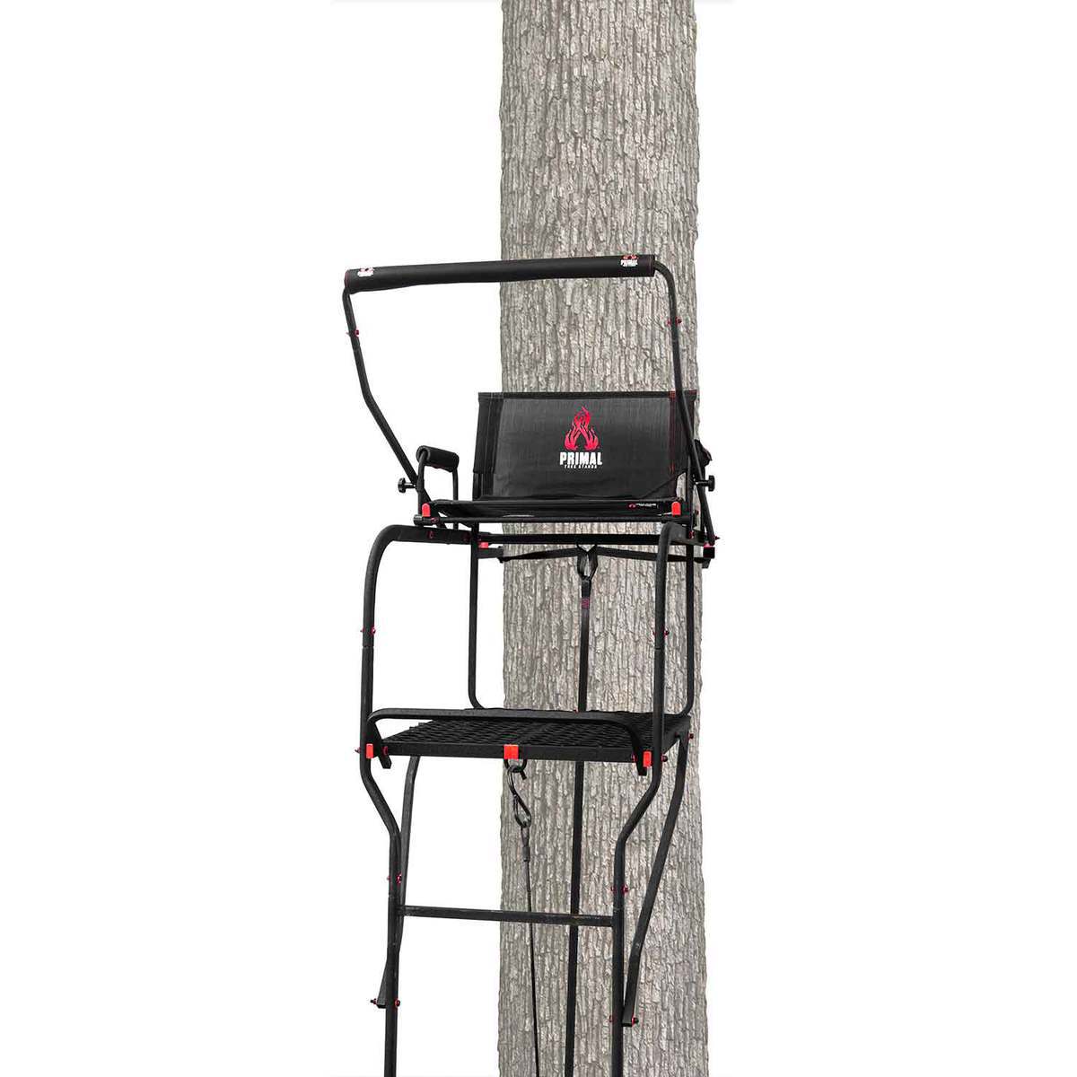 Primal Tree Stands The Mac Daddy Xtra Wide 22' Deluxe Ladderstand - Black Primal Tree Stands The Mac Daddy Xtra Wide 22' Deluxe Ladderstand - Black