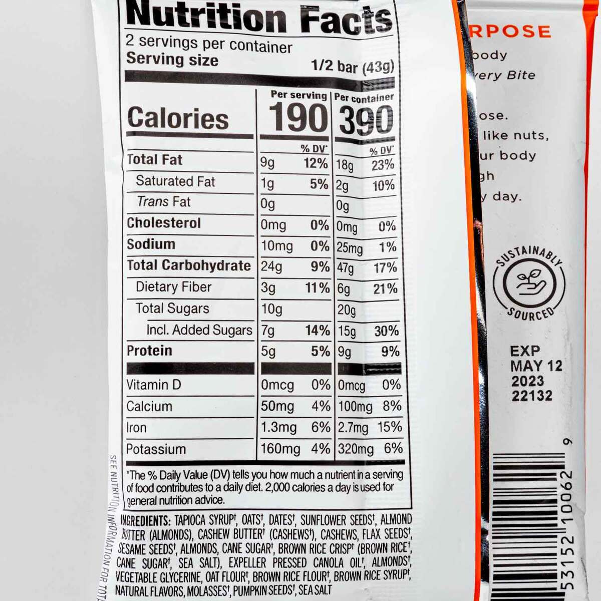 Pro Bar Almond Cashew Crunch Bar - 2 Servings Pro Bar Almond Cashew Crunch Bar - 2 Servings