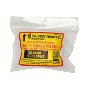 Pro Shot 12-16ga 3in Cleaning Patch - 50 Count