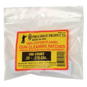 Pro Shot 22-270 Caliber Cleaning Patch - 100 Count