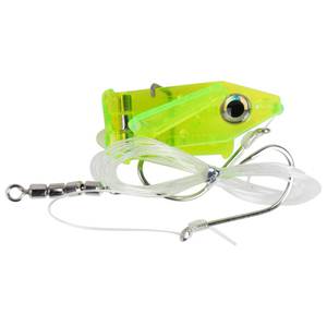 Pro Troll Roto Chip 5B Bait Holder Bait Rig - Big Fin Chartreuse, 6-7in