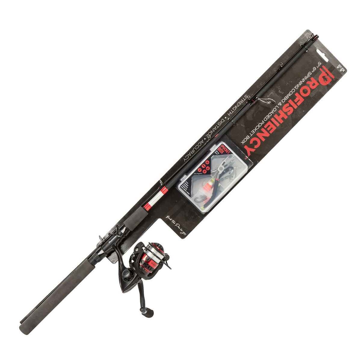 Profishiency Fully Loaded Spinning Rod and Reel Combo - 5ft 6in, Medium Light Power, Fast Action, 2pc Profishiency Fully Loaded Spinning Rod and Reel Combo - 5ft 6in, Medium Light Power, Fast Action, 2pc
