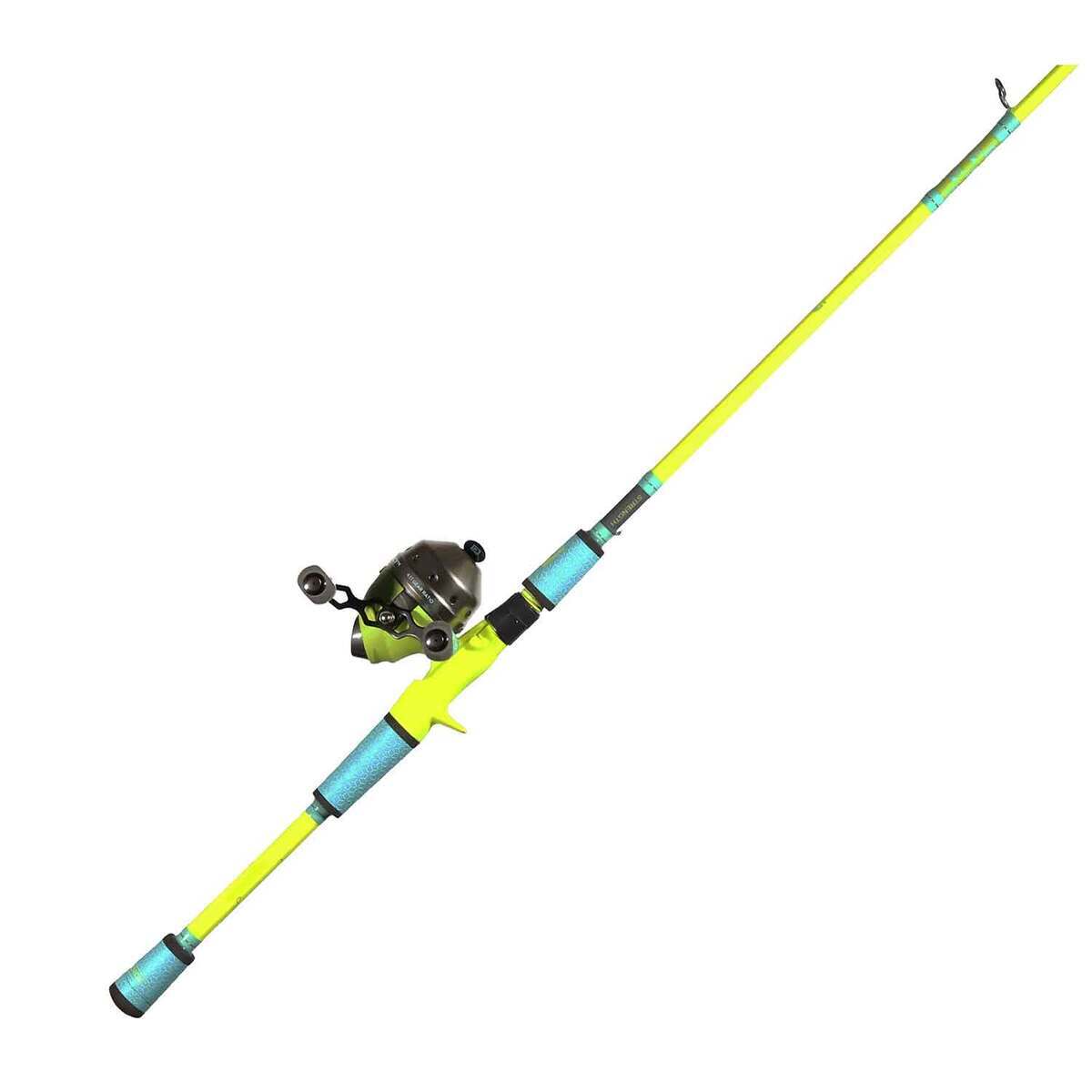 Profishiency Hi-Viz Yellow & Blue Spincast Rod and Reel Combo - 6ft, Medium Power, 2pc - Yellow & Blue Profishiency Hi-Viz Yellow & Blue Spincast Rod and Reel Combo - 6ft, Medium Power, 2pc - Yellow & Blue