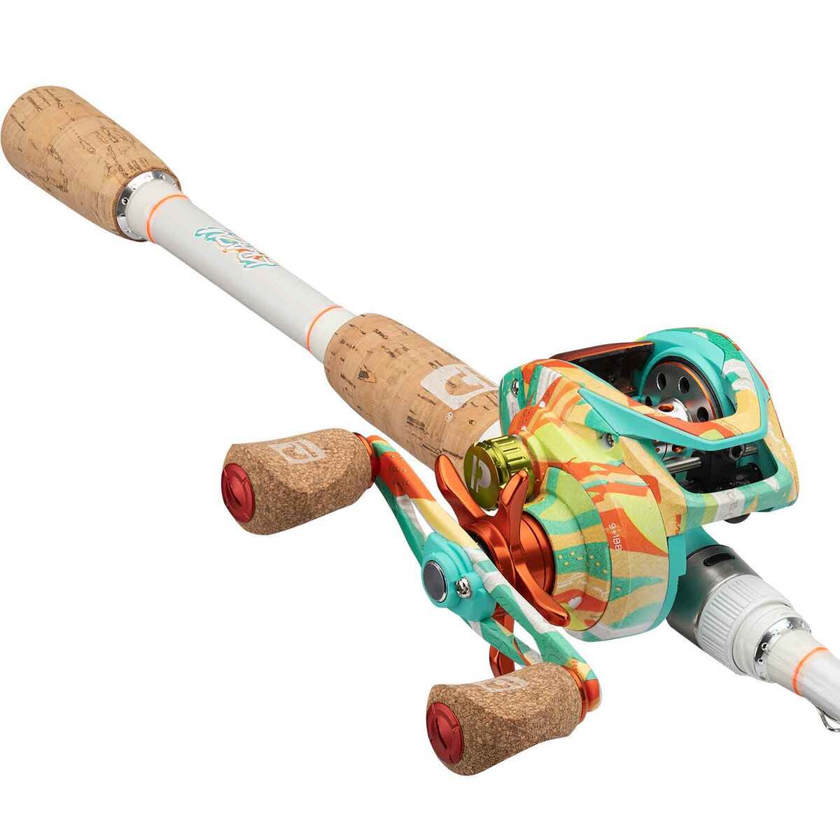Krazy Rods Profishiency Krazy Casting Rod and Reel Combo - 7ft 6in, Heavy Power ...