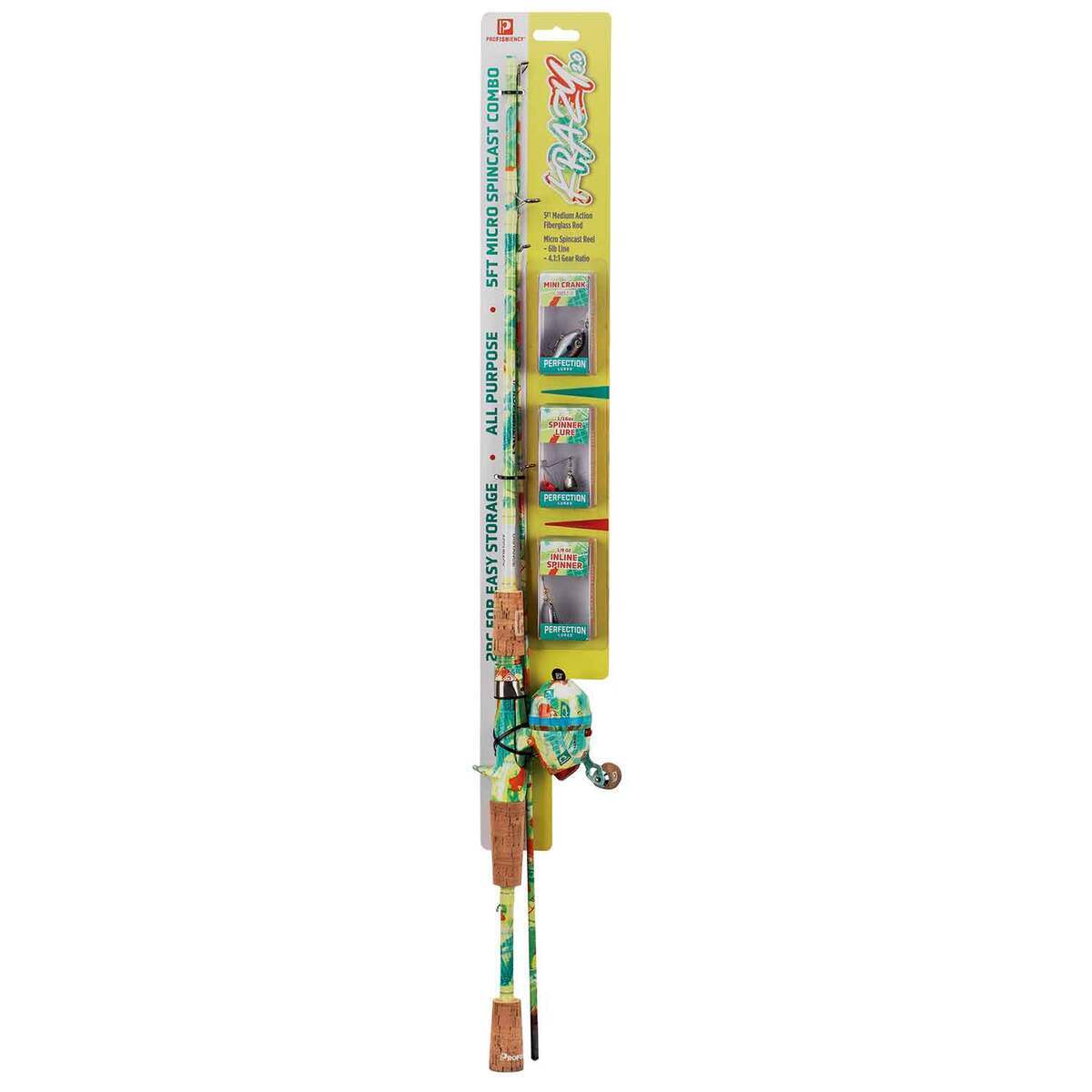 Profishiency Krazy Spincast Rod and Reel Combo Kit Profishiency Krazy Spincast Rod and Reel Combo Kit
