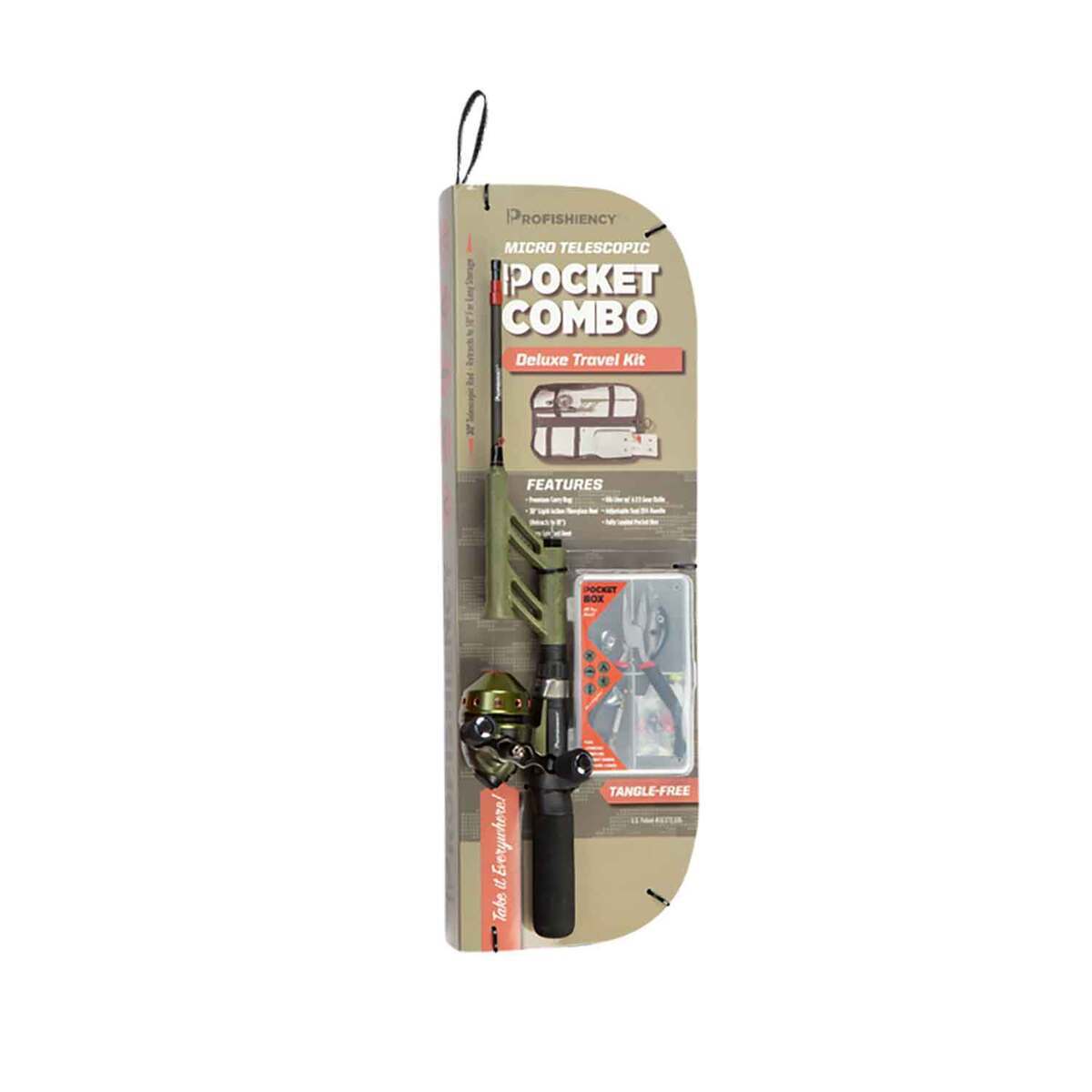 Profishiency Pocket Combo Deluxe Travel Kit Spincast Rod and Reel Combo - 30in, Light Action, 1pc - Green Profishiency Pocket Combo Deluxe Travel Kit Spincast Rod and Reel Combo - 30in, Light Action, 1pc - Green