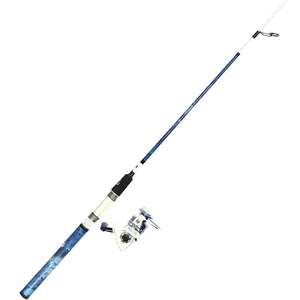 Profishiency Real Tree Wave True Blue Camo Spinning Rod and Reel Combo