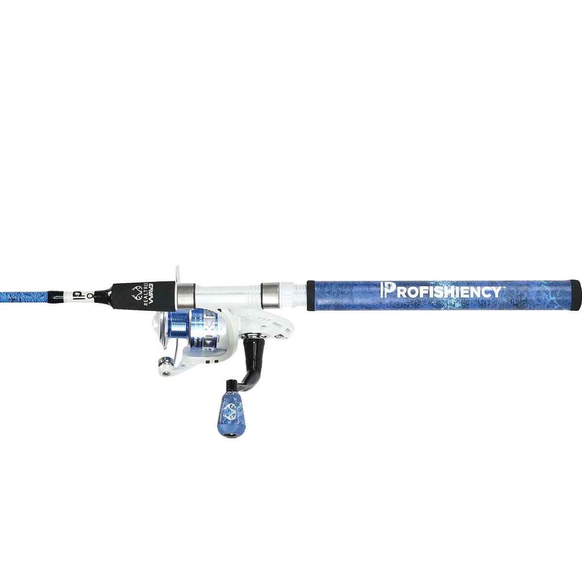 Profishiency Rods Profishiency Real Tree Wave True Blue Camo Spinning Rod and Reel Combo ...