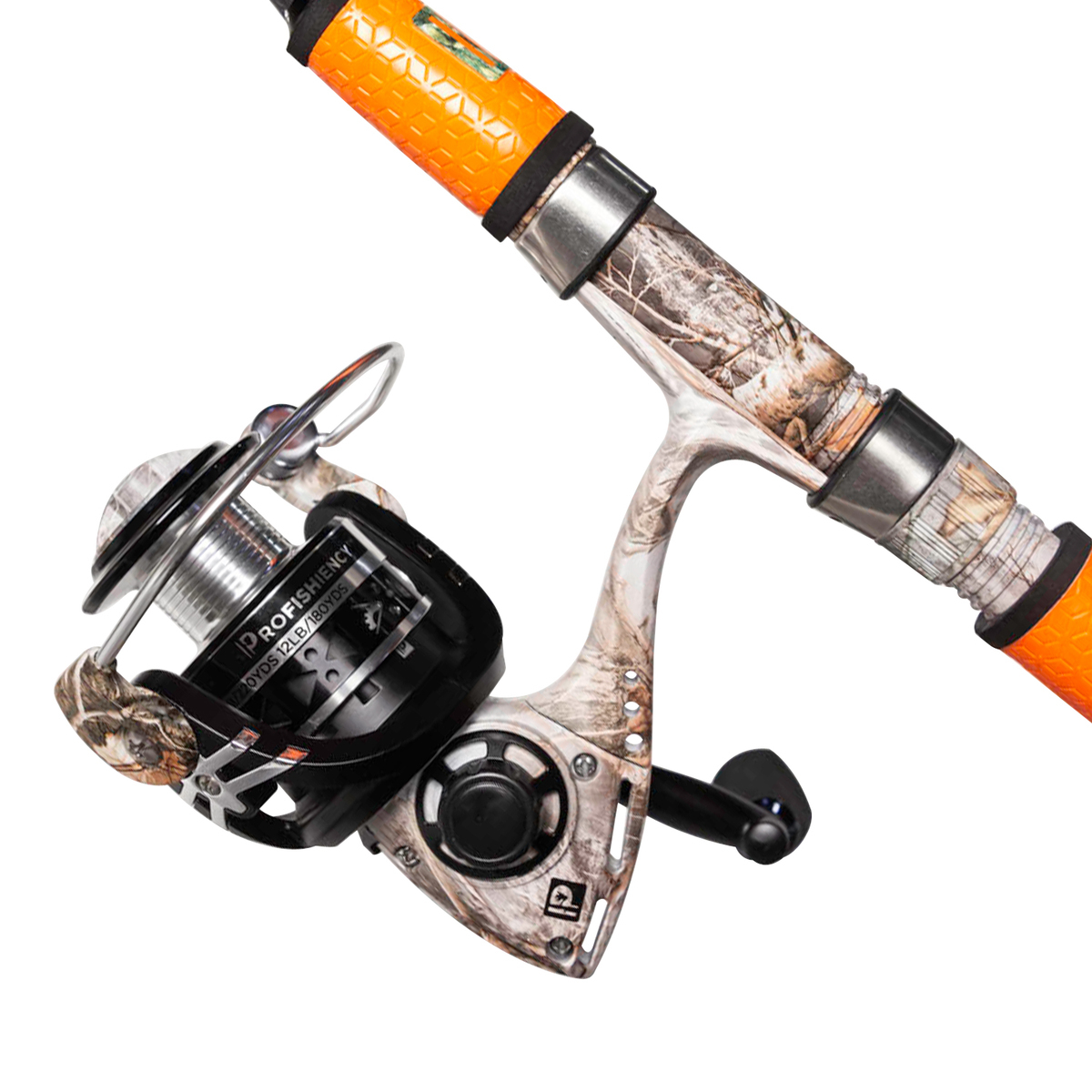 Profishiency Real Tree Edge Camo Spinning Rod and Reel Combo - 6ft 8in, Medium Power, 2pc Profishiency Real Tree Edge Camo Spinning Rod and Reel Combo - 6ft 8in, Medium Power, 2pc