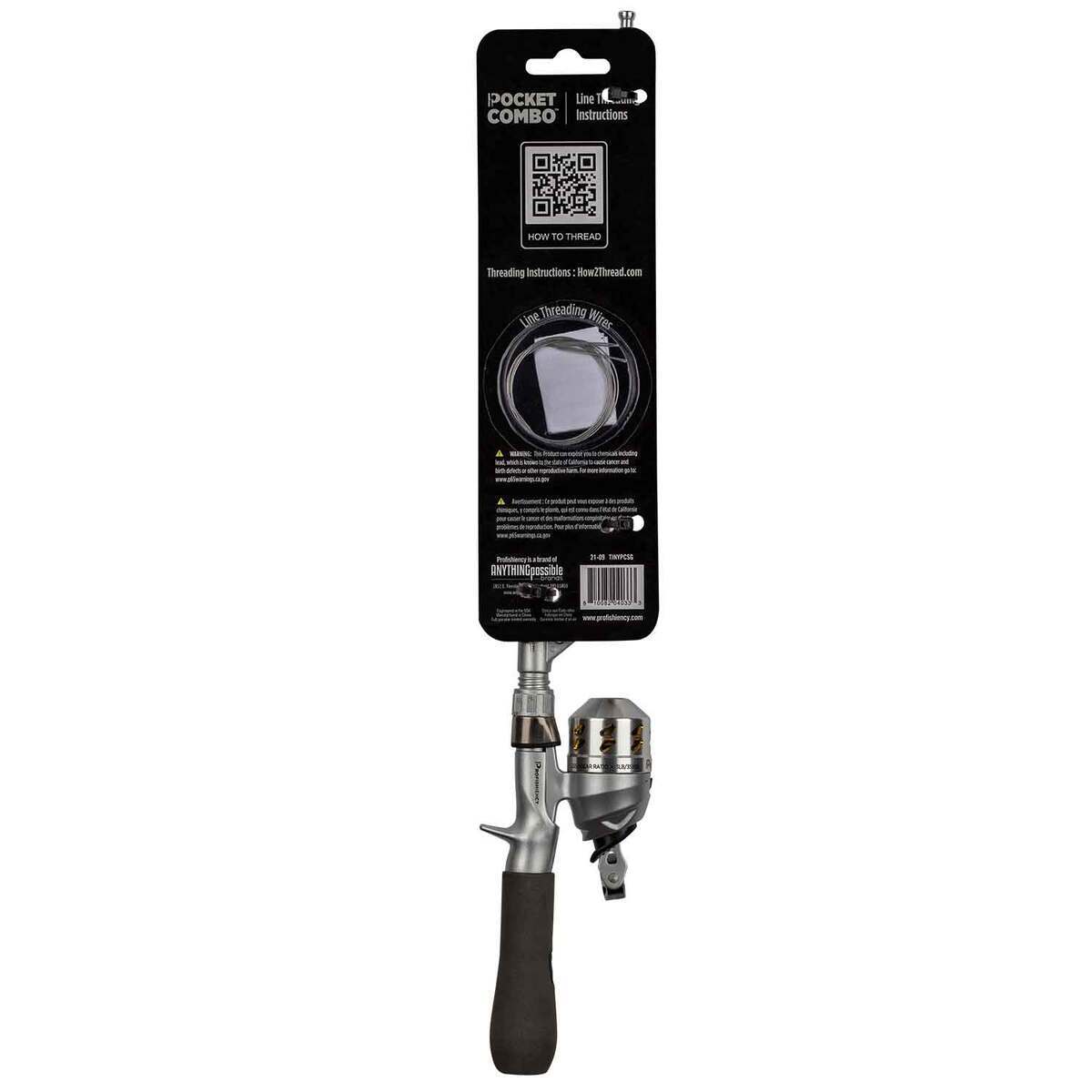 Profishiency Tiny but Mighty Spincast Pocket Combo - 20in, Light Power, 1pc - Silver/Gold Profishiency Tiny but Mighty Spincast Pocket Combo - 20in, Light Power, 1pc - Silver/Gold