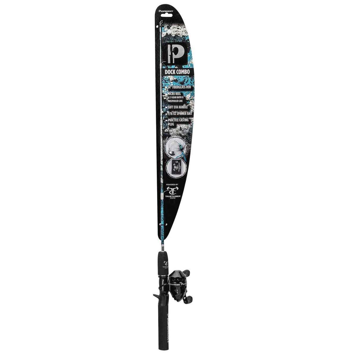 Profishiency TrueTimber Rift Dock Spincast Rod and Reel Combo - 2ft 8in, Medium Power, 1pc - Timber Rift Profishiency TrueTimber Rift Dock Spincast Rod and Reel Combo - 2ft 8in, Medium Power, 1pc - Timber Rift