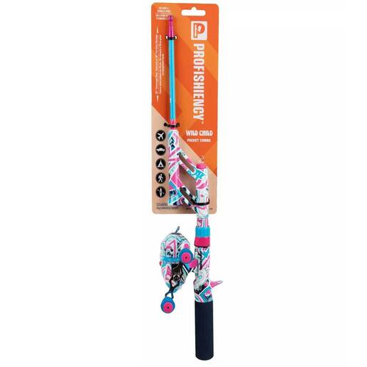 Profishiency Wild Child Spincast Pocket Combo - 30in, Light Power, 1pc