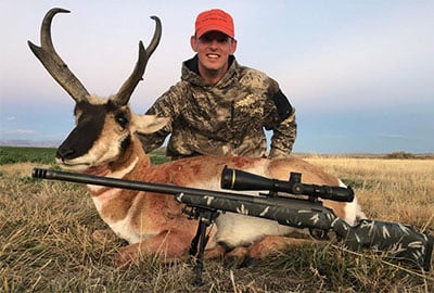 pronghorn antelope shot with rifle