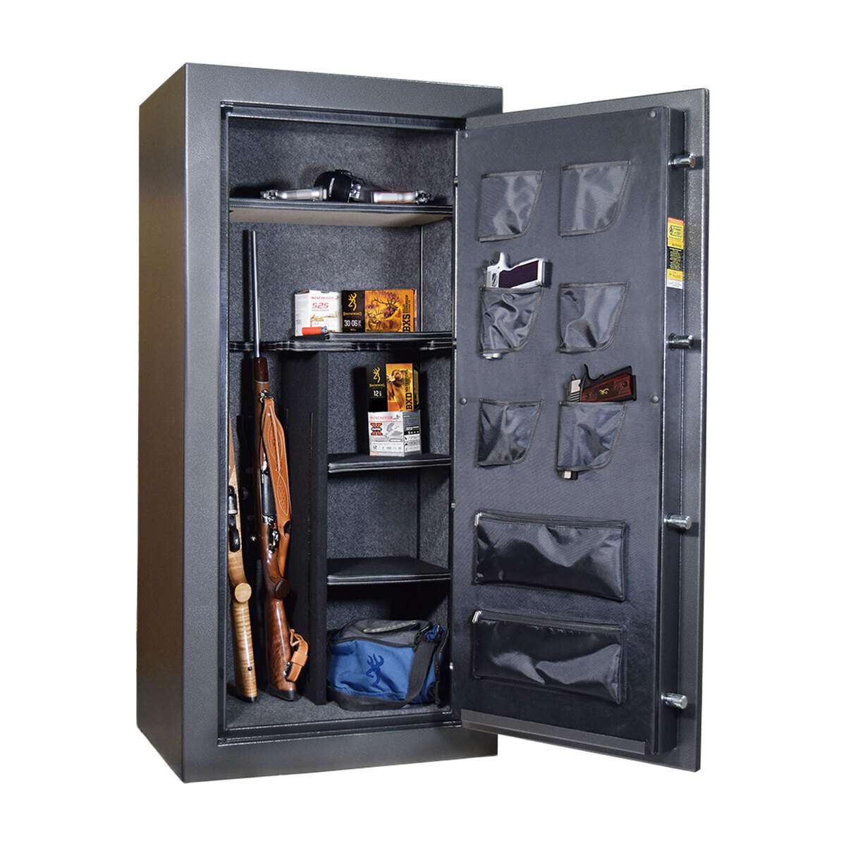 Browning Yukon Gold 24 Gun Safe - Charcoal Gray - Gray Browning Yukon Gold 24 Gun Safe - Charcoal Gray - Gray