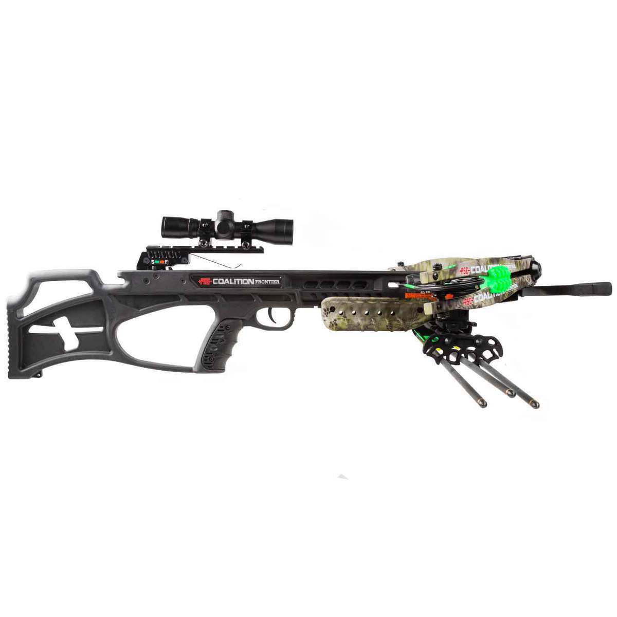 PSE Coalition Frontier Black/Camo Crossbow - Coalition Package - Camo PSE Coalition Frontier Black/Camo Crossbow - Coalition Package - Camo