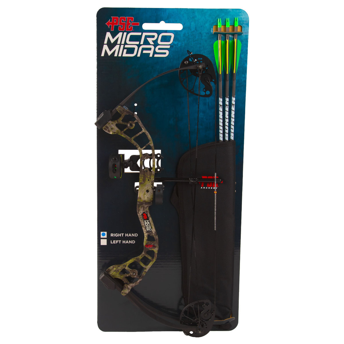 PSE Micro Midas 29lbs Right Hand Kryptek Altitude Compound Youth Bow - Package - Camo PSE Micro Midas 29lbs Right Hand Kryptek Altitude Compound Youth Bow - Package - Camo