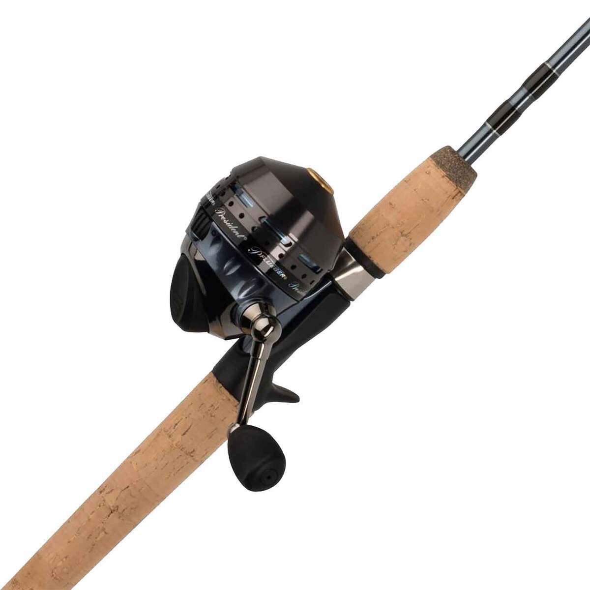 Pure Fishing Pflueger President Spincast Combo - 6ft 6in, Medium Power, 2pc - Black 10 Pure Fishing Pflueger President Spincast Combo - 6ft 6in, Medium Power, 2pc - Black 10