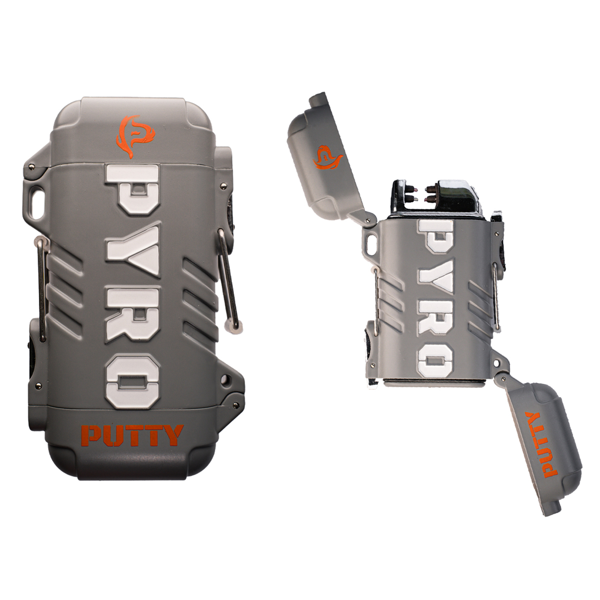 Pyro Putty Elite Rechargeable Dual Arc Lighter with Compartment Pyro Putty Elite Rechargeable Dual Arc Lighter with Compartment