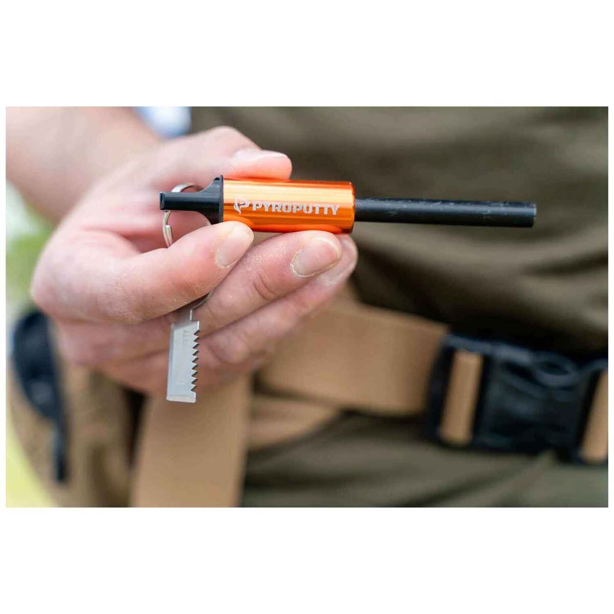 Pyro Putty Mini Mega Ferro Rod - Orange | Sportsman's Warehouse