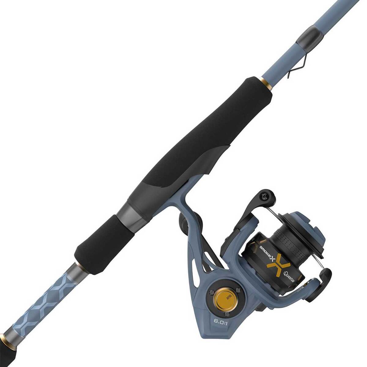Quantum Smoke X Spinning Rod and Reel Combo - 7ft 2in, Medium-Light Power, 1pc - Blue Quantum Smoke X Spinning Rod and Reel Combo - 7ft 2in, Medium-Light Power, 1pc - Blue