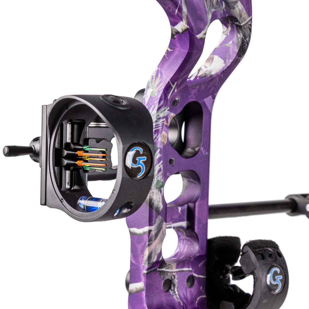 Quest Radical 40lbs Right Hand Realtree Purple/Black Compound Youth Bow - Purple/ Black Quest Radical 40lbs Right Hand Realtree Purple/Black Compound Youth Bow - Purple/ Black