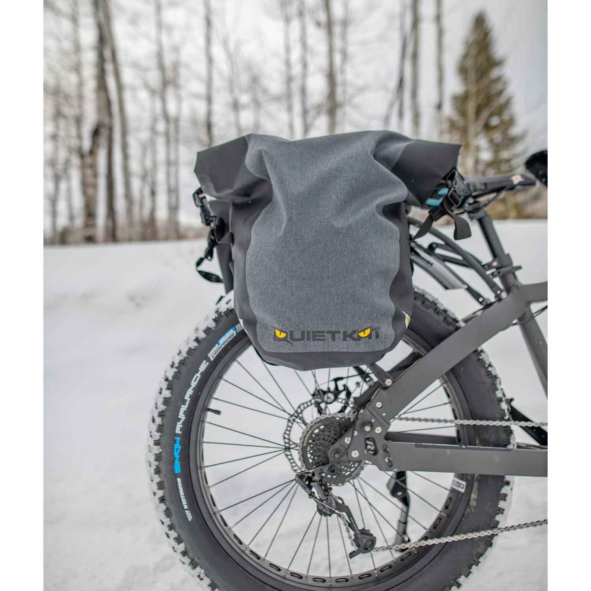 QuietKat Pannier Bicycle Bag - Grey 8in x 13in x 13in QuietKat Pannier Bicycle Bag - Grey 8in x 13in x 13in