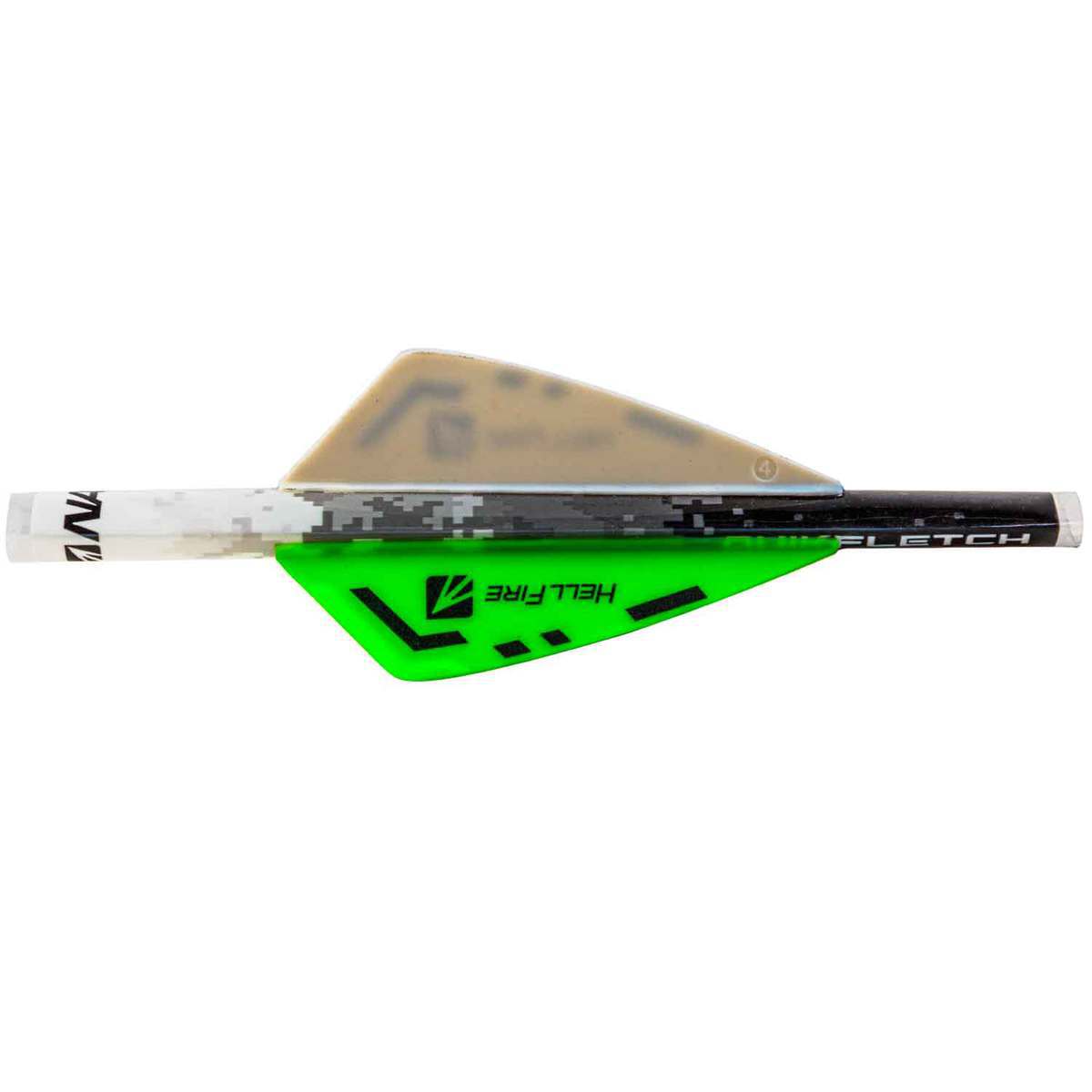 Archery Products 60-035 Nap Quikfletch Hellfire White/Green/Green 2 In 6 Pk