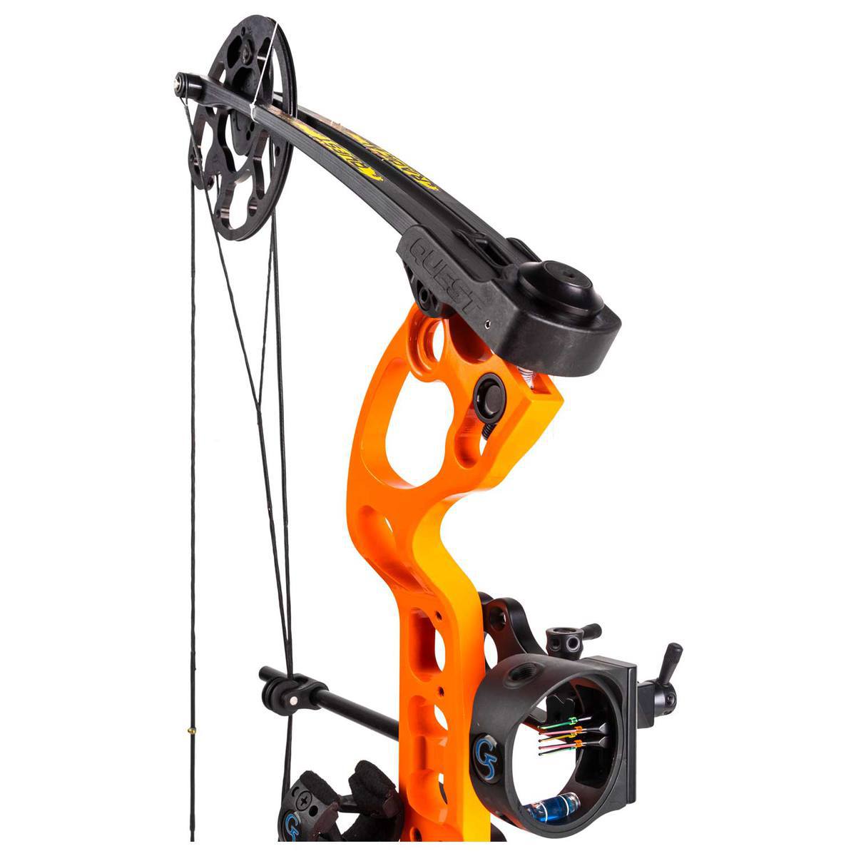 Quest Radical 40lbs Left Hand Orange/Black Compound Youth Bow - Orange/Black Quest Radical 40lbs Left Hand Orange/Black Compound Youth Bow - Orange/Black