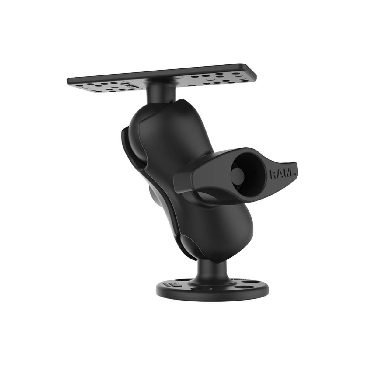 ram mounts for fish finders YakAttack Finder Mount Round Base with LockNLoad Mounting System length arm Hobie Ram Mount 1.5" Ball