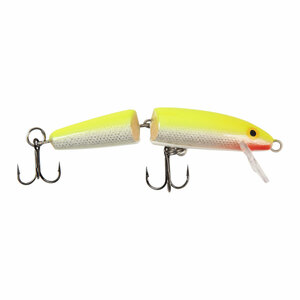Rapala Jointed Hard Jerkbait - Silver / Fluorescent Chartreuse, 1/8oz, 2-3/4in, 4-6ft