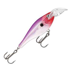 Rapala Scatter Glass Shad Deep Diving Crankbait - Glass Purple Clown, 7/16oz, 2-3/4in, 10-14ft