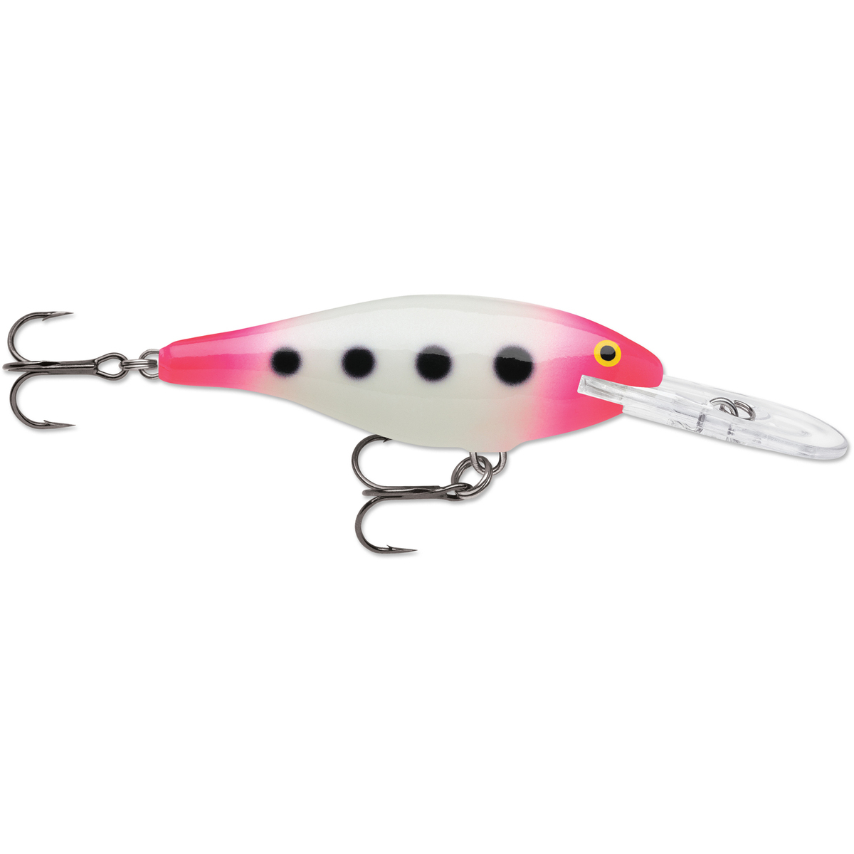 Rapala Shad Rap Medium Diving Crankbait - Glow Pink Squirrel, 1/4oz, 2-1/2in, 5ft-10ft - Glow Pink Squirrel 6 Rapala Shad Rap Medium Diving Crankbait - Glow Pink Squirrel, 1/4oz, 2-1/2in, 5ft-10ft - Glow Pink Squirrel 6