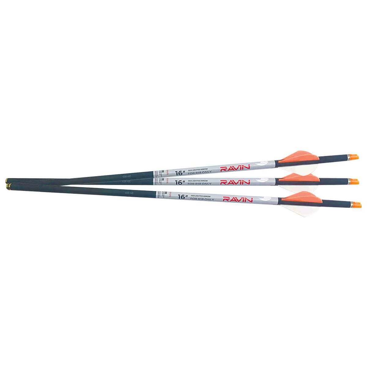 Ravin R18 Lighted Carbon Crossbow Bolt - 3 Pack - Black Ravin R18 Lighted Carbon Crossbow Bolt - 3 Pack - Black