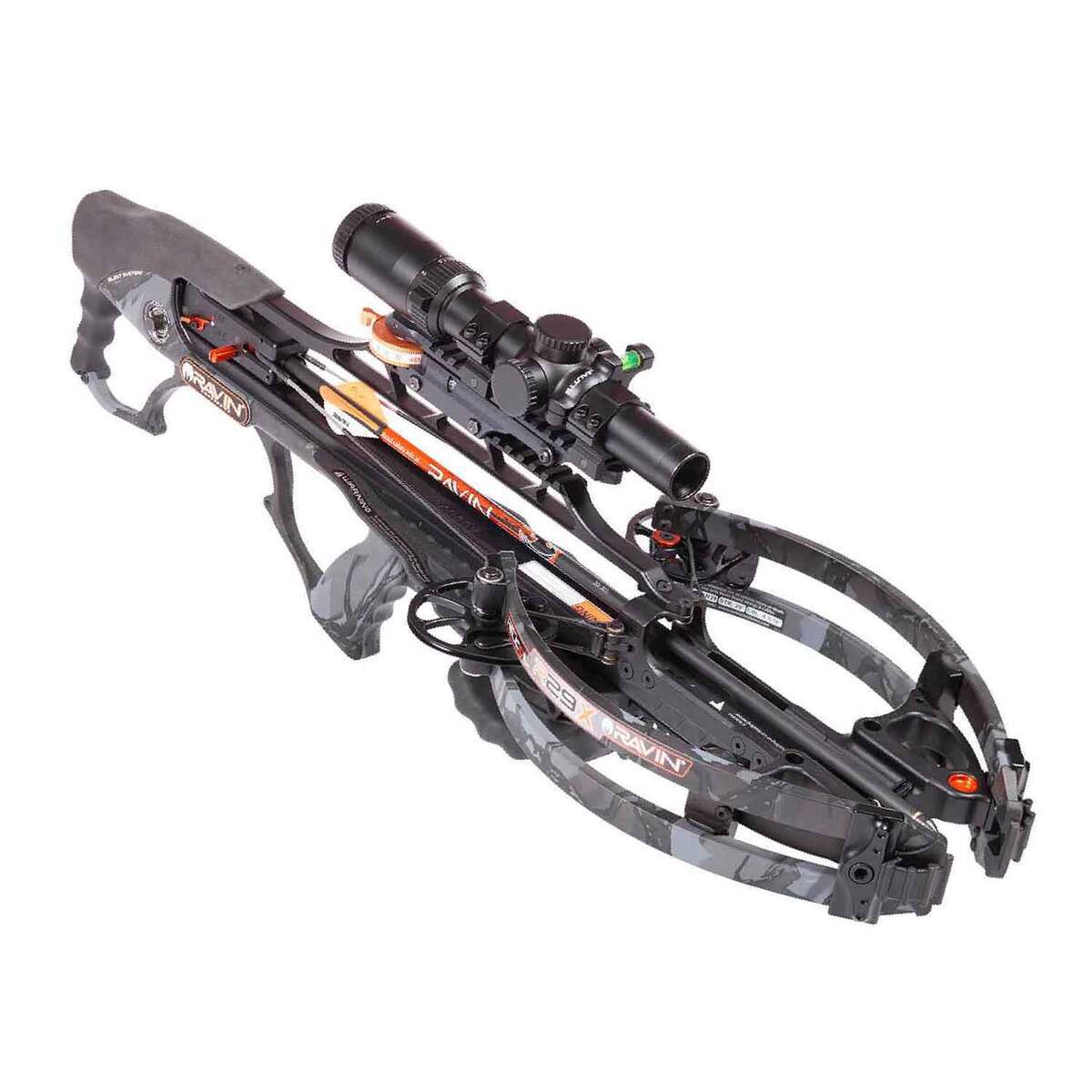 Ravin R29X Sniper With Silent Cocking Predator Dusk Camo Right Hand Crossbow - Sniper Package - Camo Ravin R29X Sniper With Silent Cocking Predator Dusk Camo Right Hand Crossbow - Sniper Package - Camo