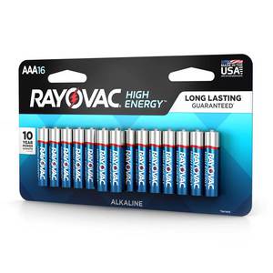 RAYOVAC High Energy AAA Alkaline Batteries - 16 Pack
