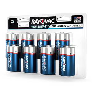 Rayovac C HIGH ENERGY Alkaline Batteries - 8 Pack