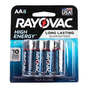 RAYOVAC High Energy AA Alkaline Batteries