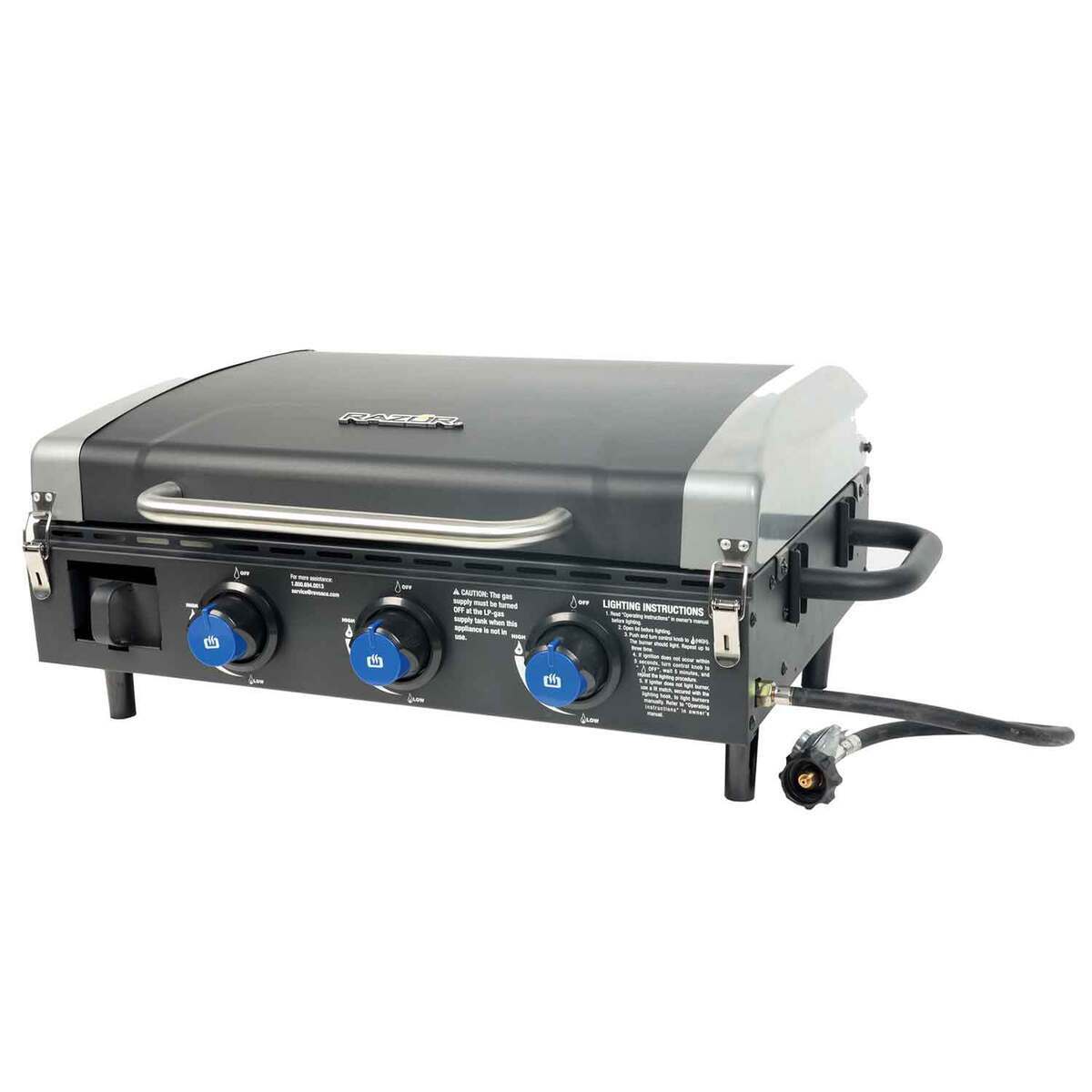 Razor 3 Burner Portable Griddle - Black - Black Razor 3 Burner Portable Griddle - Black - Black