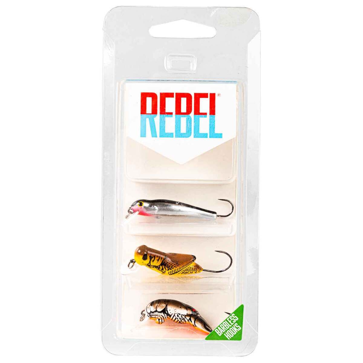 Rebel Micro Critters Crankbait 3 Pack - Assorted, 1/16oz, 2-3ft - Assorted Rebel Micro Critters Crankbait 3 Pack - Assorted, 1/16oz, 2-3ft - Assorted
