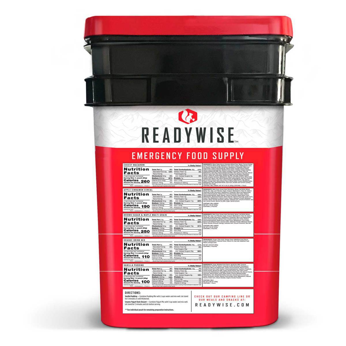 Wise Company ReadyWise Emergency Food Supply, 124 servings Wise Company ReadyWise Emergency Food Supply, 124 servings