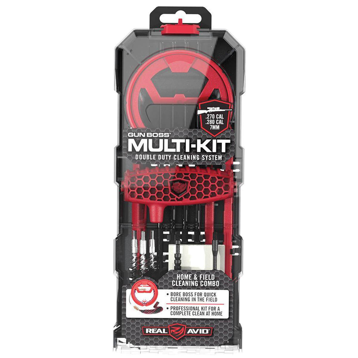 Real Avid Gun Boss 270/280/7mm Caliber Multi Tool Kit - Black/Red Real Avid Gun Boss 270/280/7mm Caliber Multi Tool Kit - Black/Red
