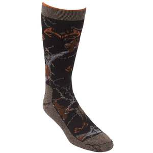 Realtree Men's Camo Wool Blend 2 Pack Boot Socks - Camo/Black - L