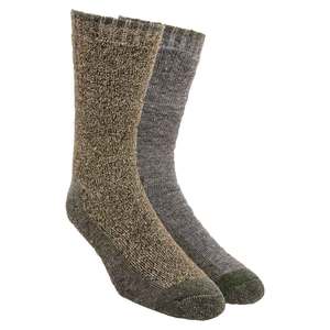Realtree Men's Marl Wool 2 Pack Hunting Socks - Green - L