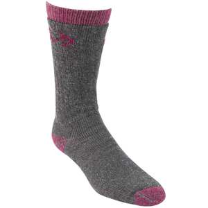 Realtree Women's Merino Wool 2 Pack Hunting Socks - Pink/Purple - M