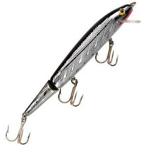 Rebel Jointed Minnow Saltwater Hard Bait - Silver/Black, 4-1/2in, 7/16oz, 3ft